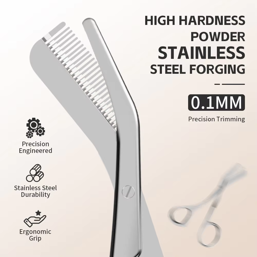 Men'S Grooming Product - 1セットの眉毛グルーミングツール、櫛付き眉毛グルーミングハサミ、男性と女性へのギフト、顔用カミソリ、メイクアップツール