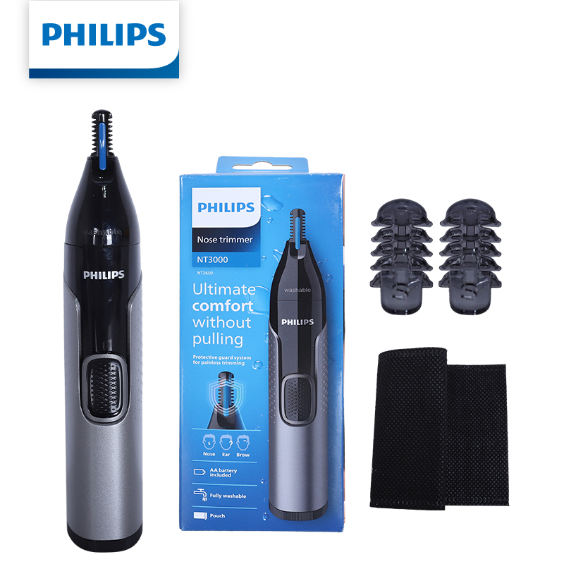 Mens Grooming Kit Philips - フィリップス鼻毛トリマー NT3650/16 男性用女性用無痛鼻耳眉毛トリマー防水洗えるポータブルグルーミングキット