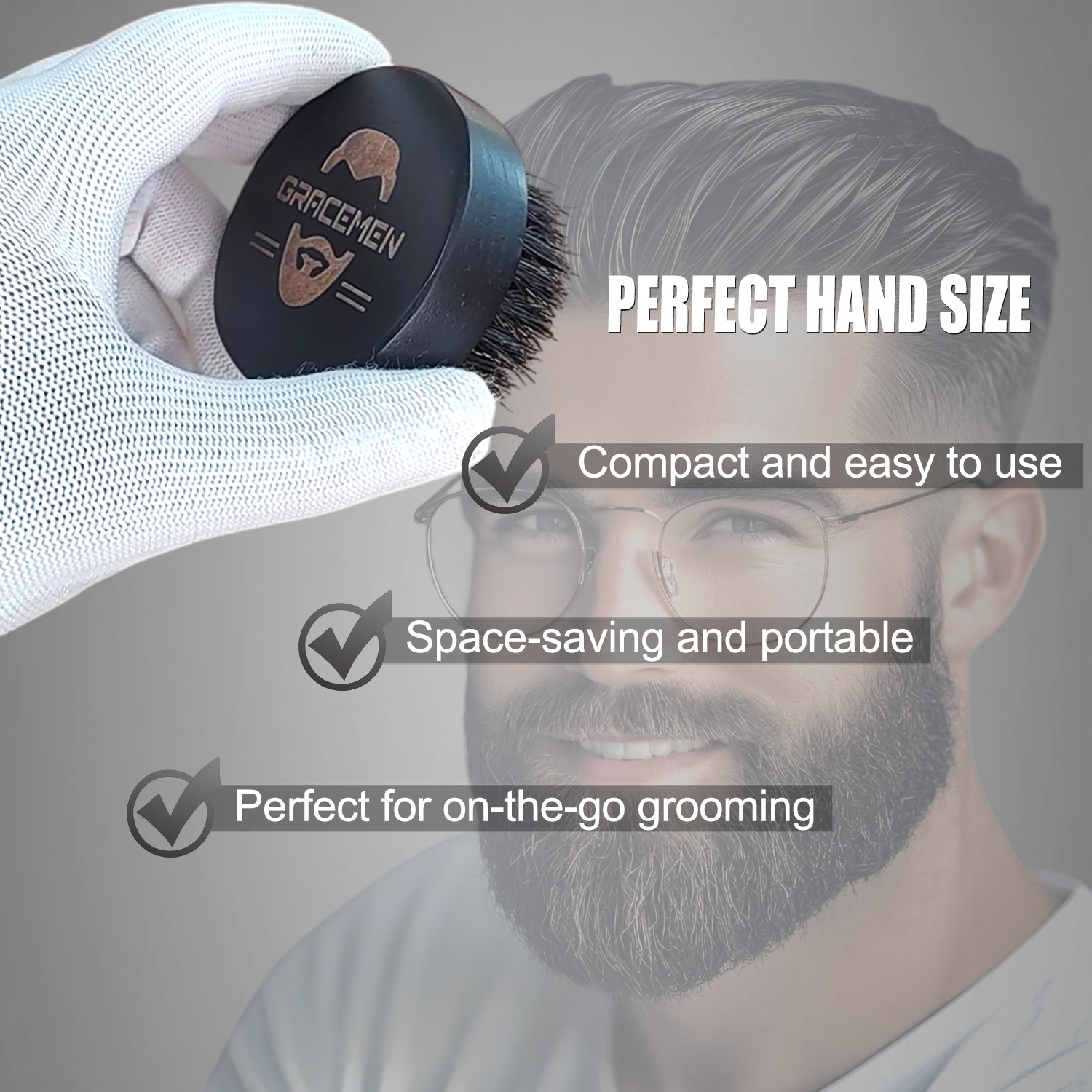 男性用丸型ひげブラシ – 100%天然猪毛、木製ハンドルの顔 - Men'S Grooming Product のレビューと価格