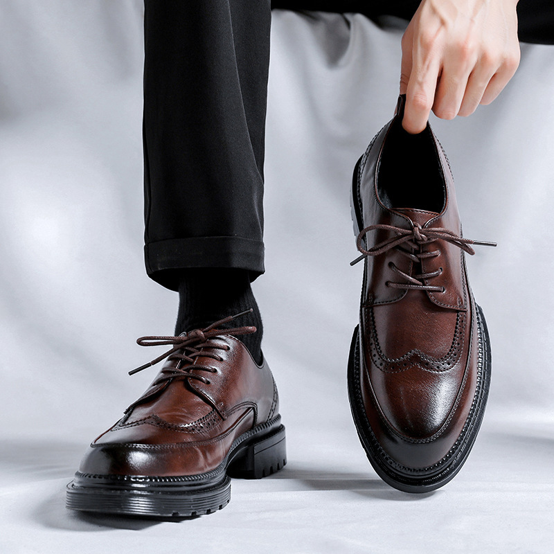 2026年新作 レザーシューズ メンズ ブリティッシュ ブロ - Young Men'S Grooming のレビューと価格
