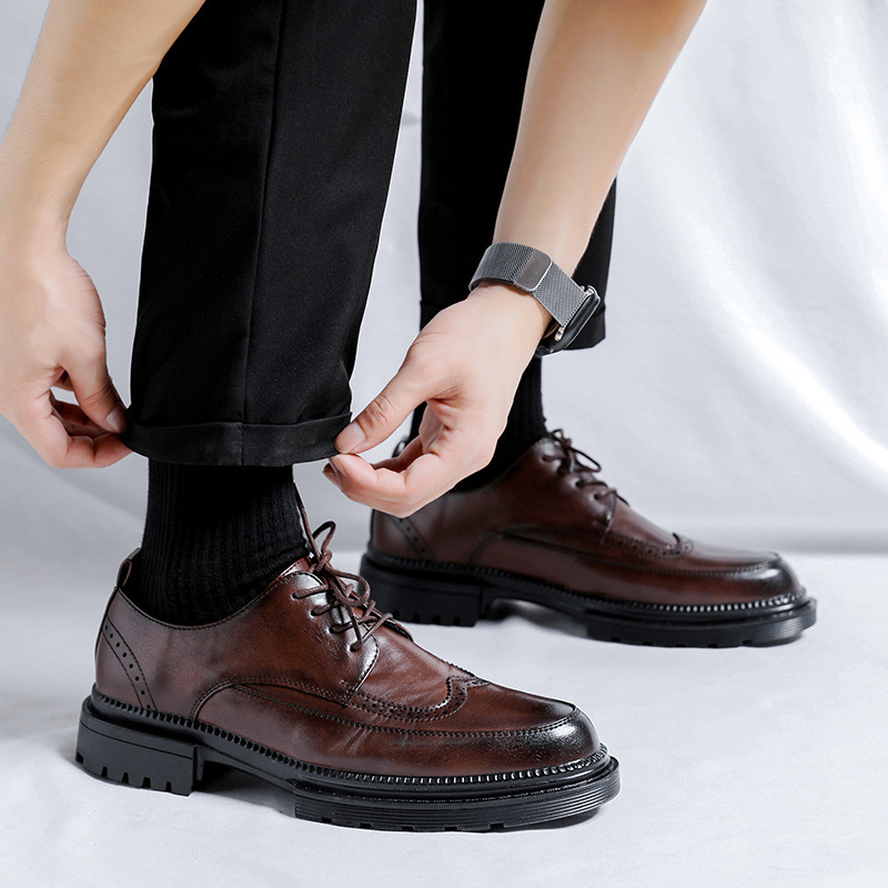 2026年新作 レザーシューズ メンズ ブリティッシュ ブロ - Young Men'S Grooming のレビューと価格