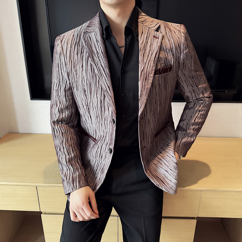 韓国トレンド 3D プリーツスーツジャケット男性の結婚式新郎 - Men'S Grooming Trends のレビューと価格
