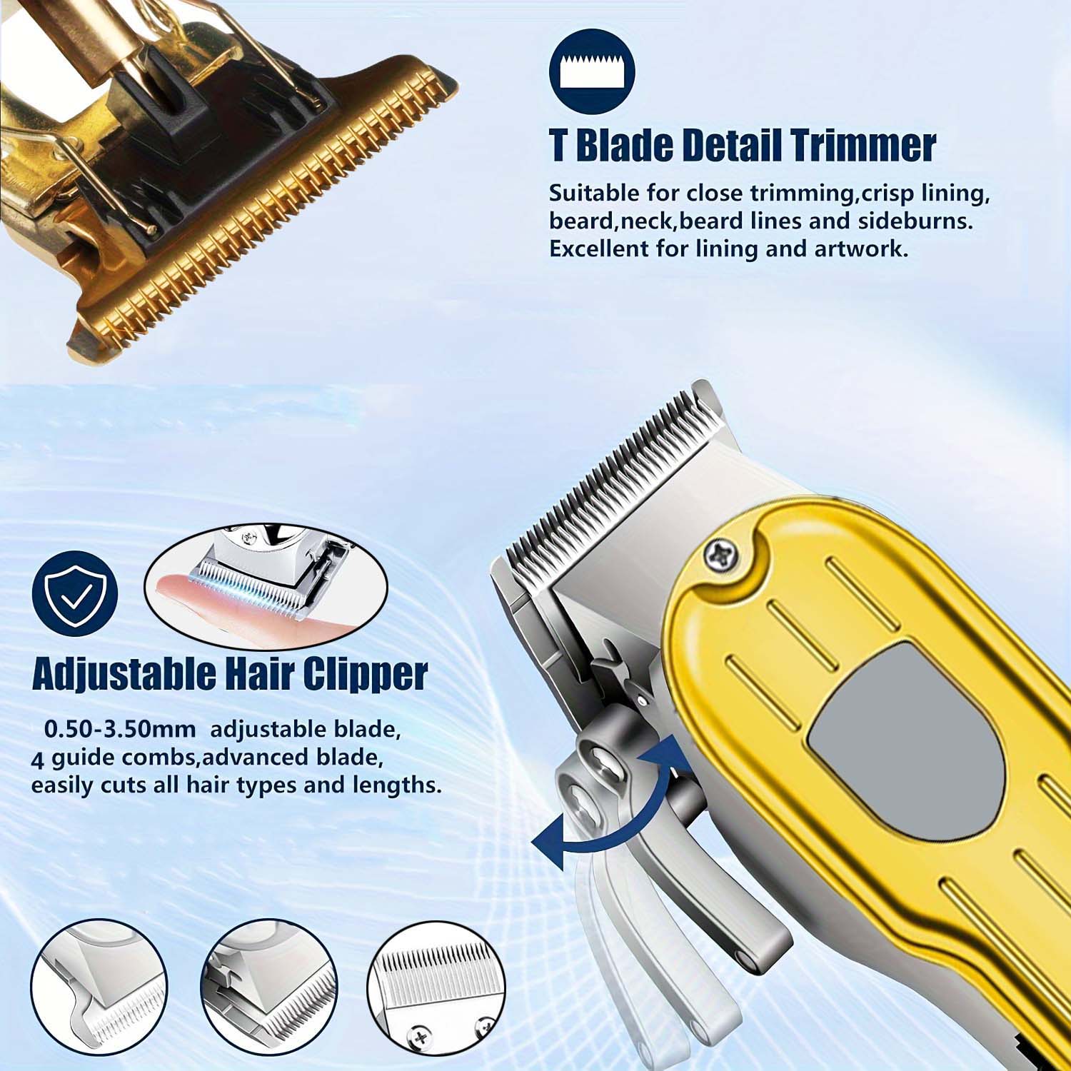 2 in 1電動バリカン＆T字型トリマーセット（男性用）-コ - Men'S Grooming Electric Trimmer のレビューと価格