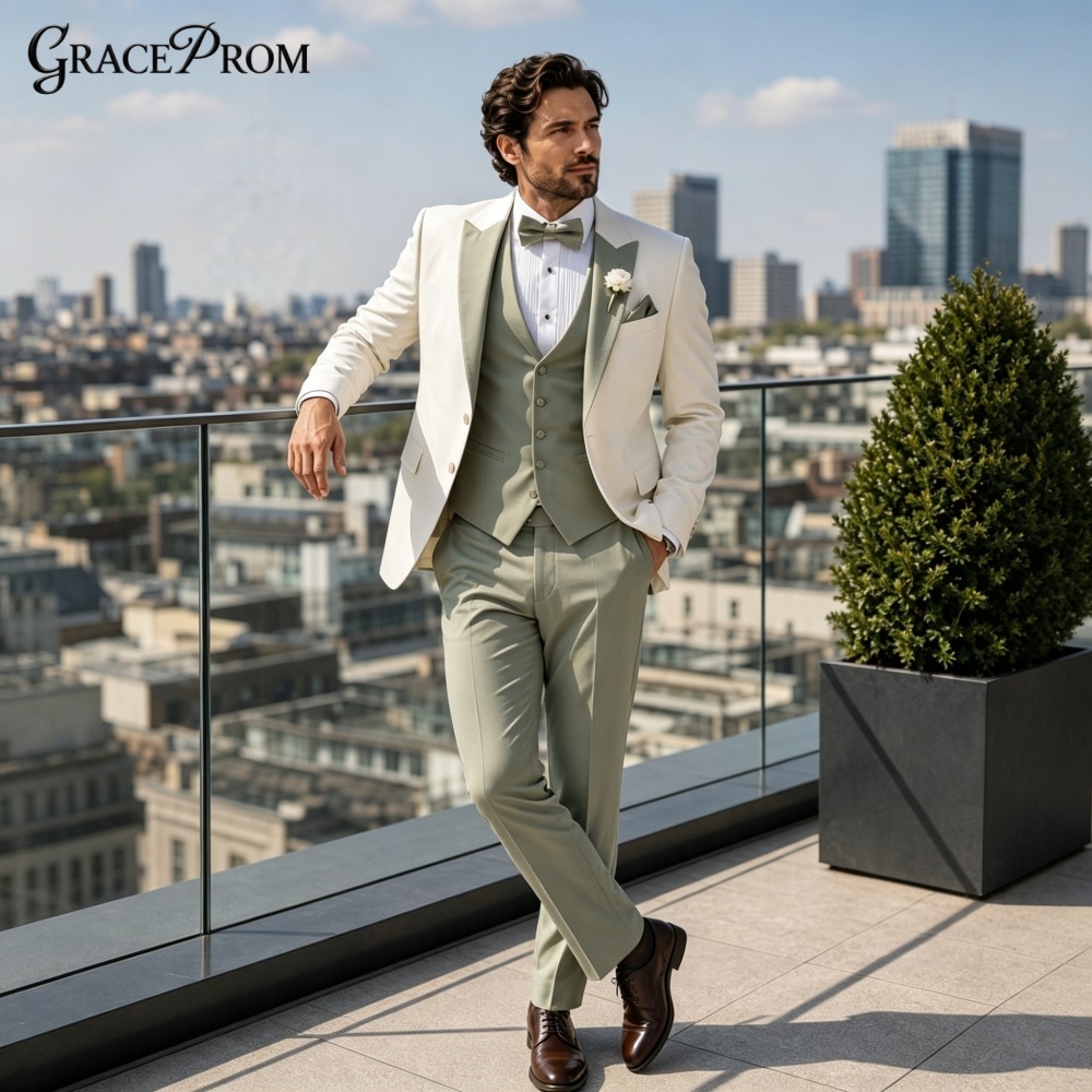 エレガントなノッチドラペルメンズスーツ3ピース 2027年ト - Men'S Grooming Trends のレビューと価格