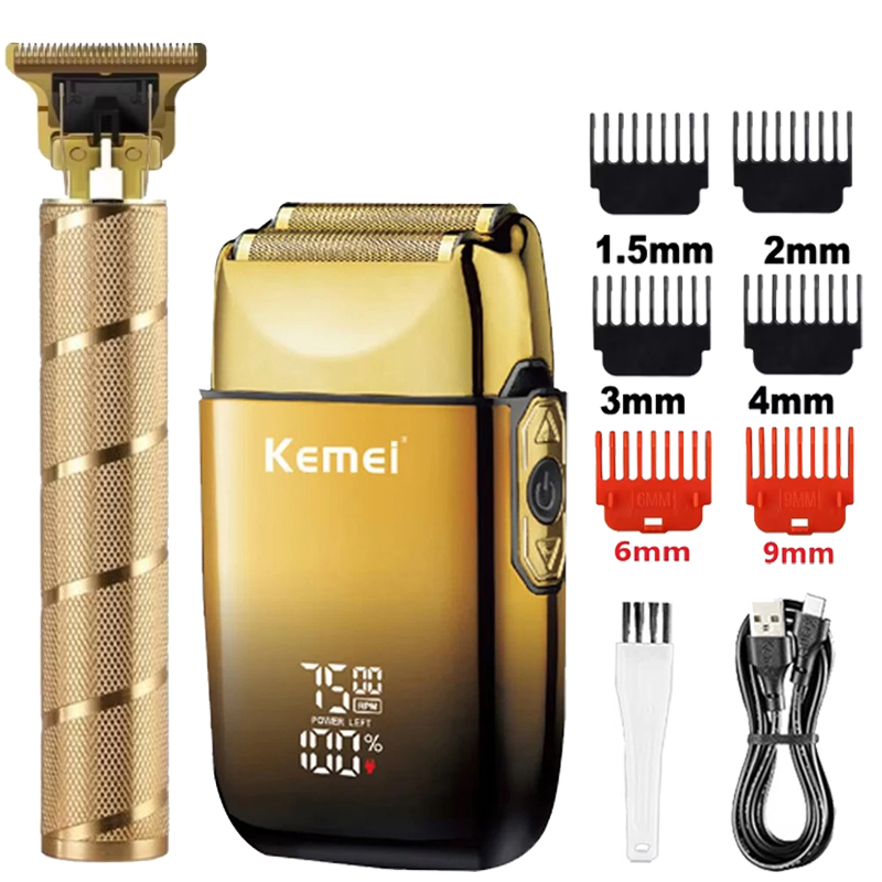 Kemei KM-TX10 T9 ヘアトリマー 電気シェーバ - Men'S Grooming Electric Trimmer のレビューと価格