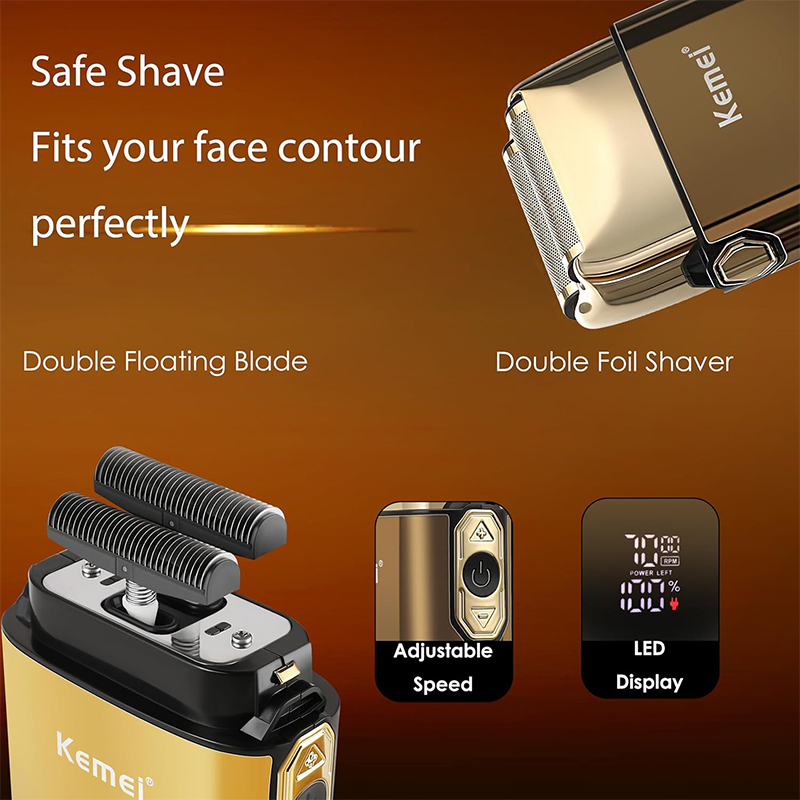 Kemei KM-TX10 T9 ヘアトリマー 電気シェーバ - Men'S Grooming Electric Trimmer のレビューと価格