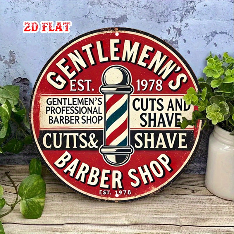 クラシックバーバーショップ 2D フラットラウンドアルミニウ - Men'S Grooming Barbershop のレビューと価格