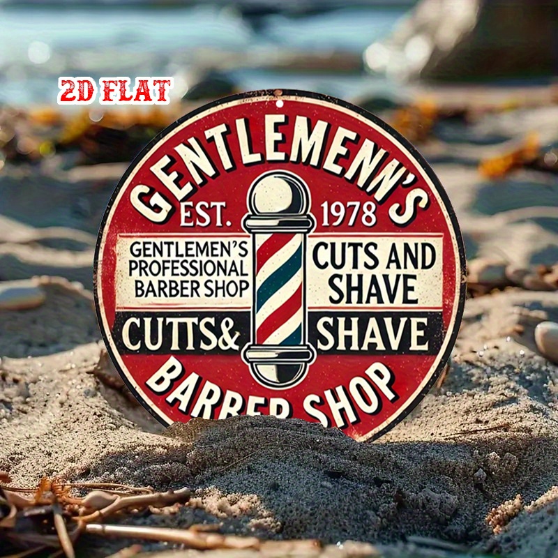 クラシックバーバーショップ 2D フラットラウンドアルミニウ - Men'S Grooming Barbershop のレビューと価格