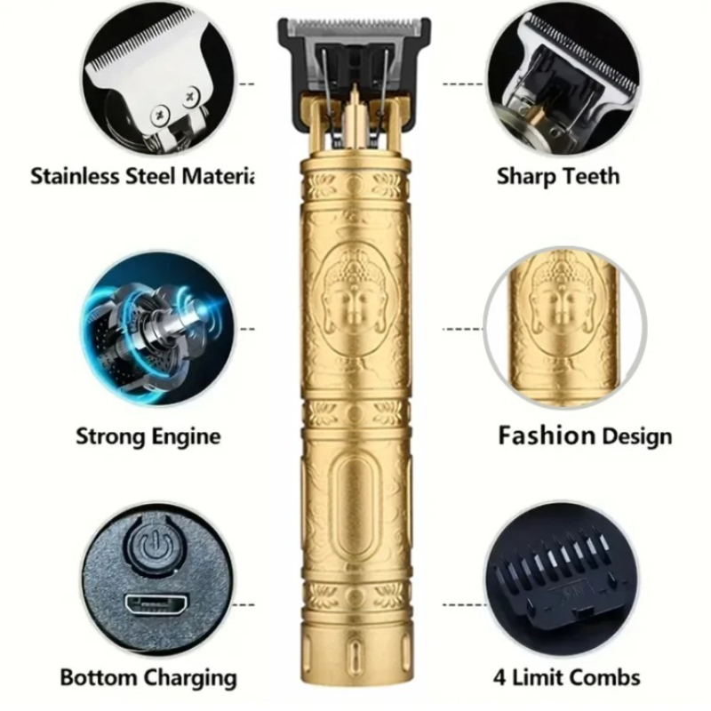T9 電気ひげトリマーコードレスバリカン男性用 4 コームブ - Men'S Grooming Electric Trimmer のレビューと価格